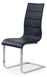 Židle K104 chrom, černý / bílá ekokůže