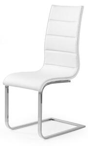 Židle K104 chrom, bílý / bílá ekokůže Halmar