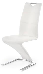 Židle K188 chrom, bílá ekokůže Halmar