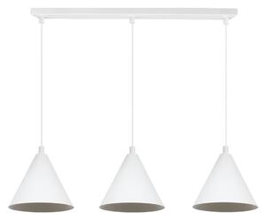 Závěsné svítidlo Soho, 3x bílé kovové stínítko, (fi 14cm)