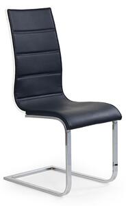 Židle K104 chrom, černý / bílá ekokůže Halmar