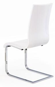 Židle K104 chrom, bílý / bílá ekokůže