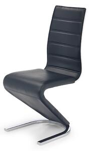 Židle K194 chrom, černá ekokůže Halmar