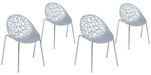 Moderní šedá sada jídelních židlí MUMFORD