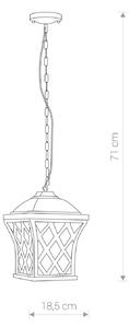 NOWODVORSKI Venkovní závěsná lampa TAY, 1xE27, 60W, černá 5293