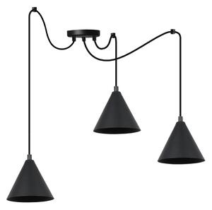 Závěsné svítidlo Soho Spider, 3x černé kovové stínítko, (fi 14cm)