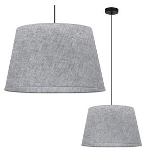 Závěsné svítidlo Len1, 1x šedé textilní stínítko, (fi 44 cm), b