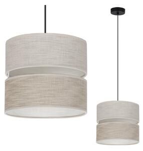 Závěsné svítidlo Jen, 1x béžové/světlobéžové textilní stínítko, (fi 20 cm), b