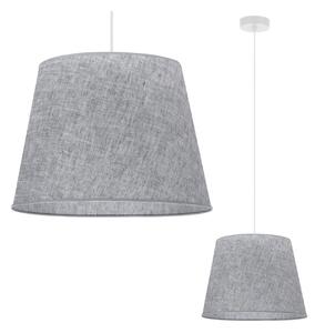 Závěsné svítidlo Len1, 1x šedé textilní stínítko, (fi 38 cm), w