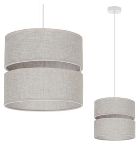 Závěsné svítidlo Jen, 1x světle béžové textilní stínítko, (fi 20 cm), w