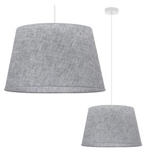 Závěsné svítidlo Len1, 1x šedé textilní stínítko, (fi 44 cm), w