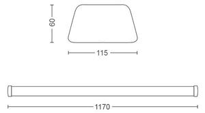 Voděodolné LED svítidlo Projectline WP W12L118 5000lm 2700K