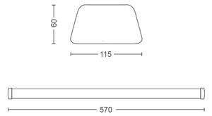 Voděodolné LED svítidlo Projectline WP W12L58 2200lm 2700K