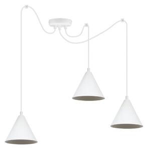 Závěsné svítidlo Soho Spider, 3x bílé kovové stínítko, (fi 14cm)