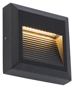 NOWODVORSKI Venkovní LED osvětlení schodiště SIDEWALK, 1,6W, teplá bílá, 10x10cm, hranaté, černé 8148