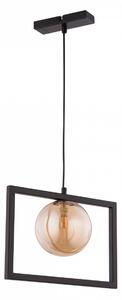 SIGMA Závěsné moderní osvětlení COSMIC, 1xG9, 12W, černé, jantarové sklo 32130