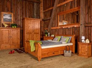 Stará Krása - Own Imports Praktická rustikalní postel 180 x 200 Š/H