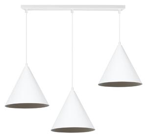 Závěsné svítidlo Soho, 3x bílé kovové stínítko, (fi 25cm)
