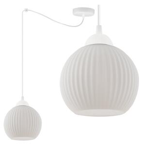 Závěsné svítidlo Riffle Round Spider, 1x bílé skleněné stínítko, w