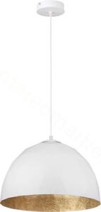 SIGMA Závěsné moderní osvětlení DIAMENT, 1xE27, 60W, 35cm, bílé, zlaté 31373