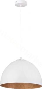 SIGMA Závěsné moderní osvětlení DIAMENT, 1xE27, 60W, 35cm, bílé, měděné 31374