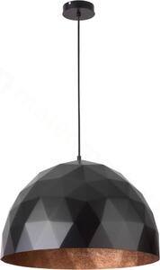 SIGMA Závěsné moderní osvětlení DIAMENT, 1xE27, 60W, 50cm, černé, měděné 31368