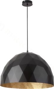 SIGMA Závěsné moderní osvětlení DIAMENT, 1xE27, 60W, 50cm, černé, zlaté 31367