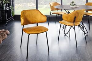 Jídelní židle TRACY tmavě žlutá/černá samet Nábytek | Jídelní prostory | Jídelní židle | Všechny jídelní židle