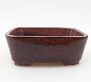 E-bonsai Keramická bonsai miska 9 x 8 x 3 cm hnědá