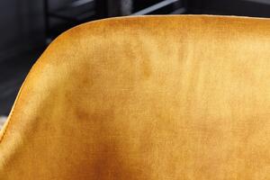 Jídelní židle TRACY tmavě žlutá/černá samet Nábytek | Jídelní prostory | Jídelní židle | Všechny jídelní židle