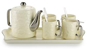 Čajový/kávový set Selena Silver Cream