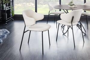 Jídelní židle TRACY bílá/černá colin bouclé Nábytek | Jídelní prostory | Jídelní židle | Všechny jídelní židle