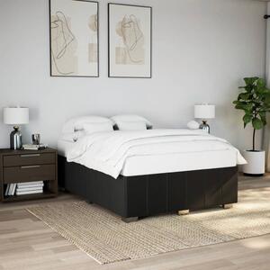 Rám postele bez matrace černý 160 x 200 cm textil 3284848