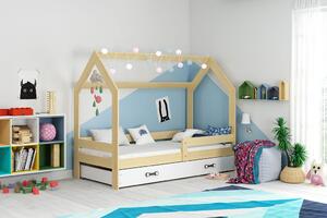 Dětská postel Domek 80x160 cm, borovice + rošt a matrace ZDARMA