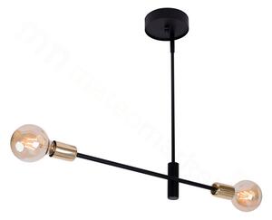 SIGMA Závěsné designové osvětlení ONYX, 2xE27, 60W, černé, zlaté 31924