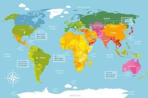 Obraz na korku výjimečná mapa světa