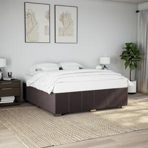 Rám postele bez matrace tmavě hnědý 180 x 200 cm textil 3284856