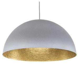 SIGMA Industriální závěsné osvětlení SFERA, 1xE27, 60W, 70cm, kulaté, šedé, zlaté 30135
