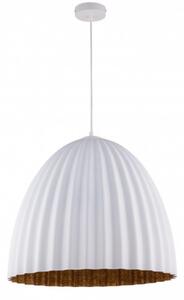 SIGMA Závěsné moderní osvětlení TELMA, 1xE27, 60W, 51cm, kulaté, bílé, měděné 32023