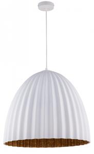 SIGMA Závěsné moderní osvětlení TELMA, 1xE27, 60W, 70cm, kulaté, bílé, měděné 32030