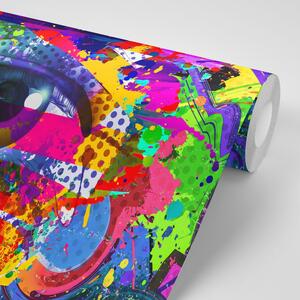 Samolepící tapeta lidské oko v pop-art stylu