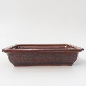 E-bonsai Keramická bonsai miska 18 x 13,5 x 4 cm hnědá