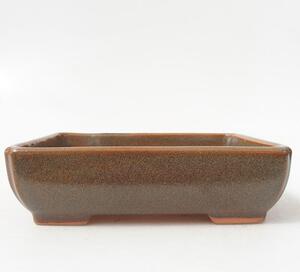 E-bonsai Keramická bonsai miska 14 x 11 x 4 cm hnědá