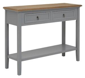 Šedý konzolový stolek z masivu pavlovnie 34,5x99 cm Henley – Premier Housewares
