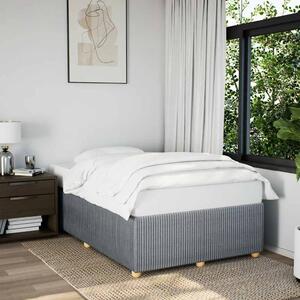 Rám postele bez matrací světle šedá 120x190 cm textil 3284921
