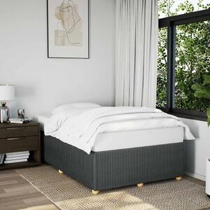 Rám postele bez matrací tmavě šedá 120x190 cm textil 3284922