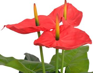 Umělá rostlina toulitka s květináčem 90 cm červenožlutá