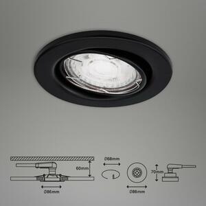 BRILONER 3ks LED vestavné svítidlo, pr. 8,6 cm, 5 W, černá BRI 7147-035