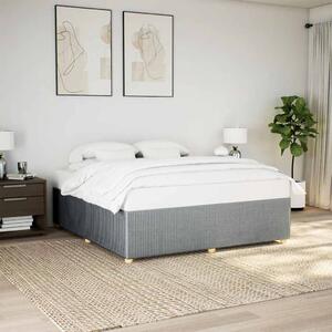 Rám postele bez matrace světle šedý 180 x 200 cm textil 3284956