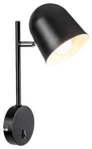 RABALUX Nástěnná čtecí lampa s vypínačem EGON, 1xE14, 40W, černá 005242